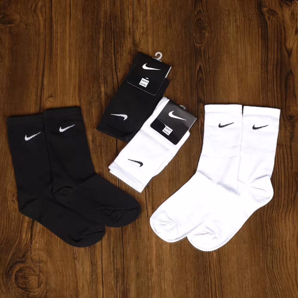 جوراب ساق بلند اسپرت نخ پنبه برند نایک 