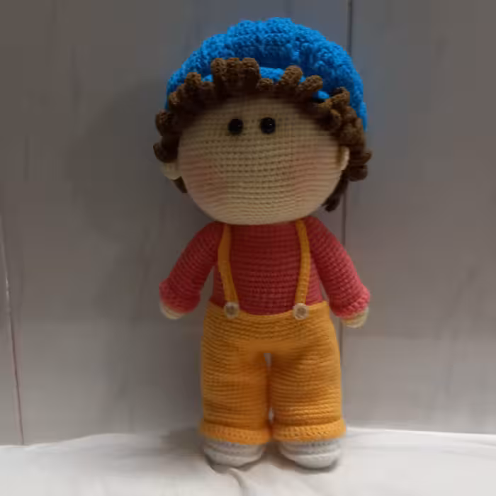 عروسک گیلبرت،رنگ بندی بافته شده،قابل شستشو،بافته شده با نخ آکریل تاب