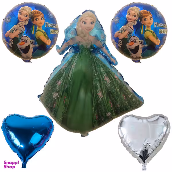 بادکنک فویلی مدل Frozen مجموعه 5 عددی
