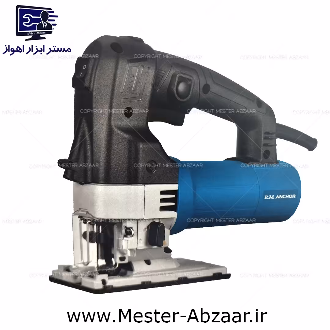 اره عمودبر 850 وات لیزری دیمردار گیربکسی کله فلزی با  یکسال گارانتی و کیف لوازم آنکور pm anchor 