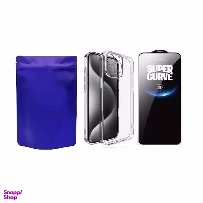 کاور گوشی موبایل مدل M-B Space مناسب اپل iPhone 16 Pro Max به همراه محافظ صفحه نمایش Super Curve