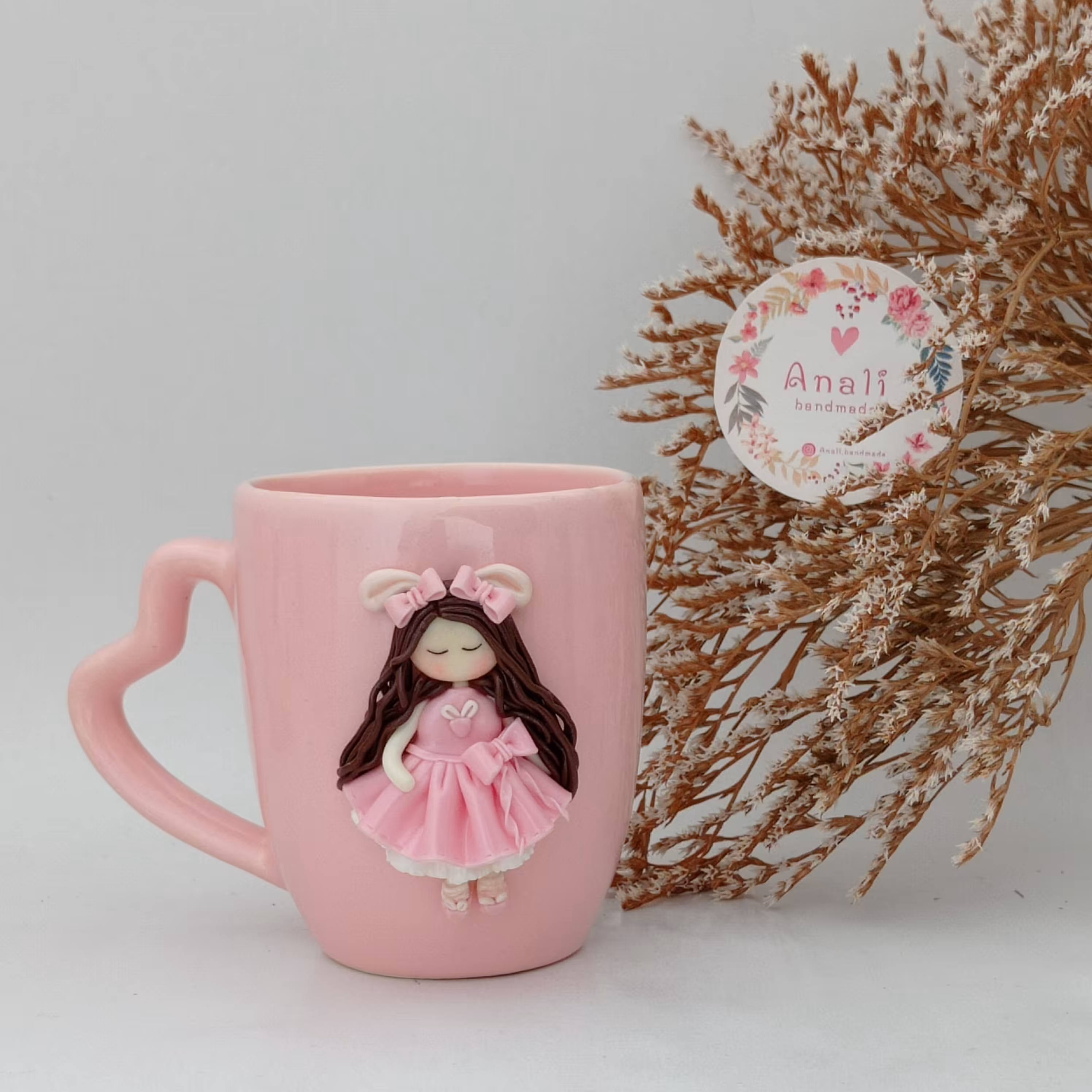 ماگ عروسکی،سرامیکی،طرح برجسته،