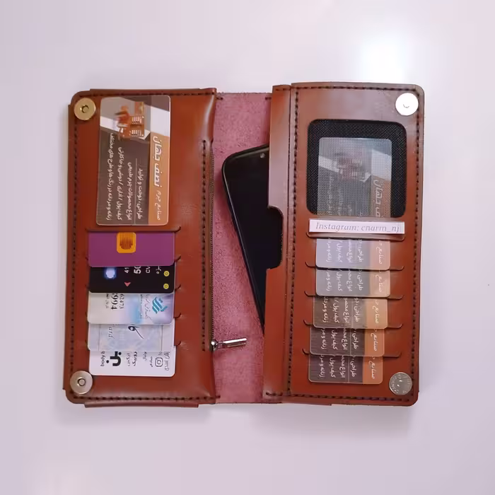 کیف چرم مدل پالتویی کد 213 کاملا دست دوز و طبیعی