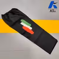 شلوار مشکی تکواندو کبریتی طرح پرچمی AT