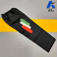 شلوار مشکی تکواندو کبریتی طرح پرچمی AT