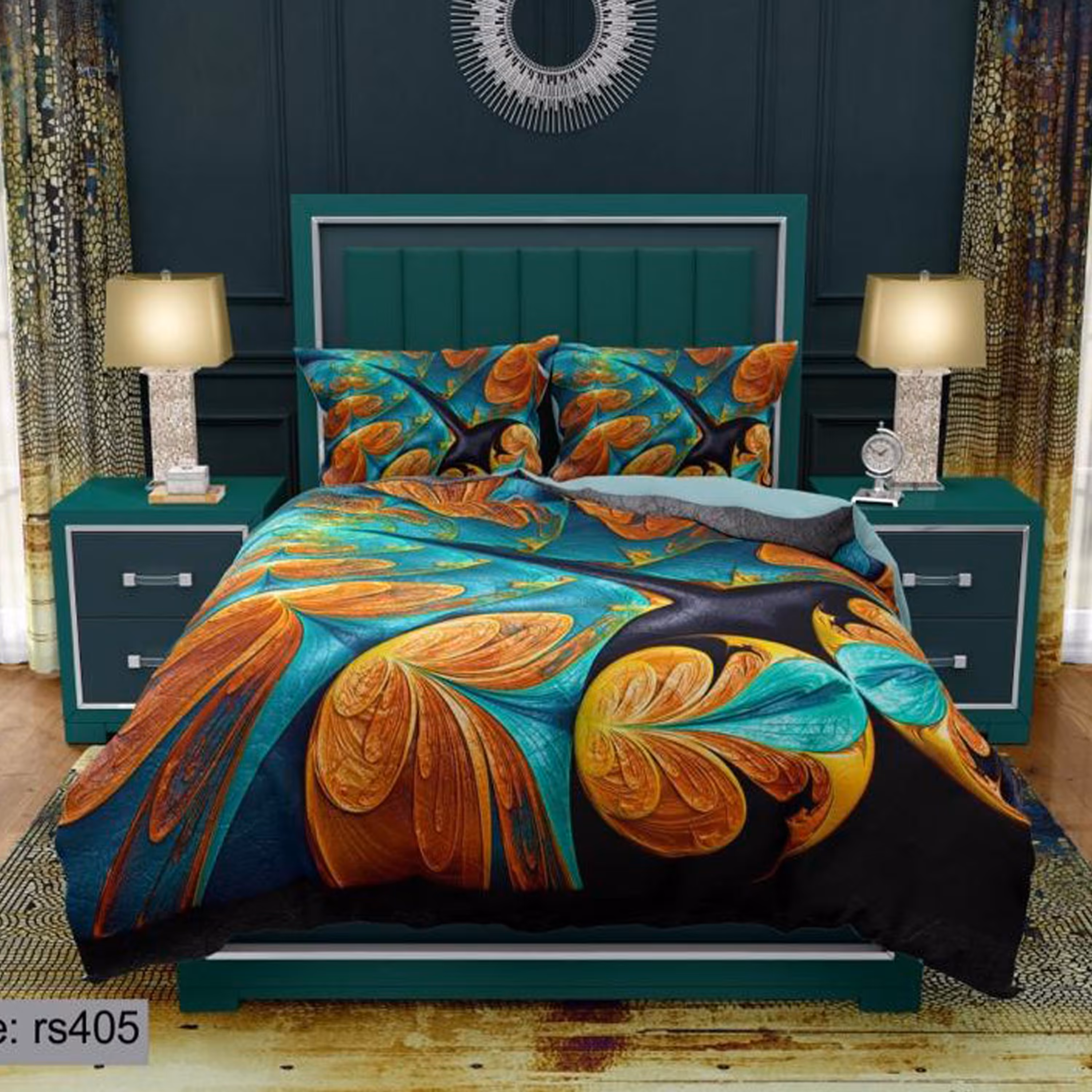 سرویس روتختی 1 نفره تنسل چاپی برندترک لند (Turk Land)  کد rs 405
