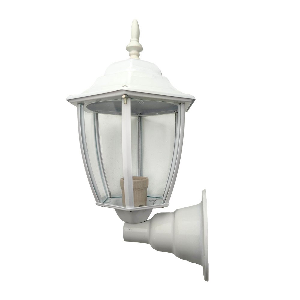 چراغ حیاطی فلزی مدل الماس رنگ سفید