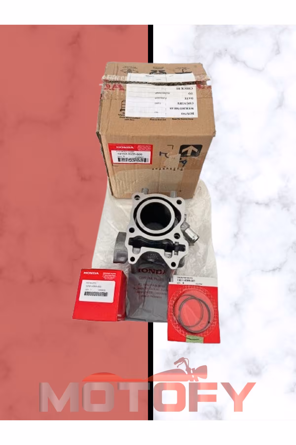 لوازم یدکی موتورسیکلت HONDA PCX 125 2014 2020 CYLINDER PISTON SEGMAN SET ORISION 1210A KZR 600 MOTOFY