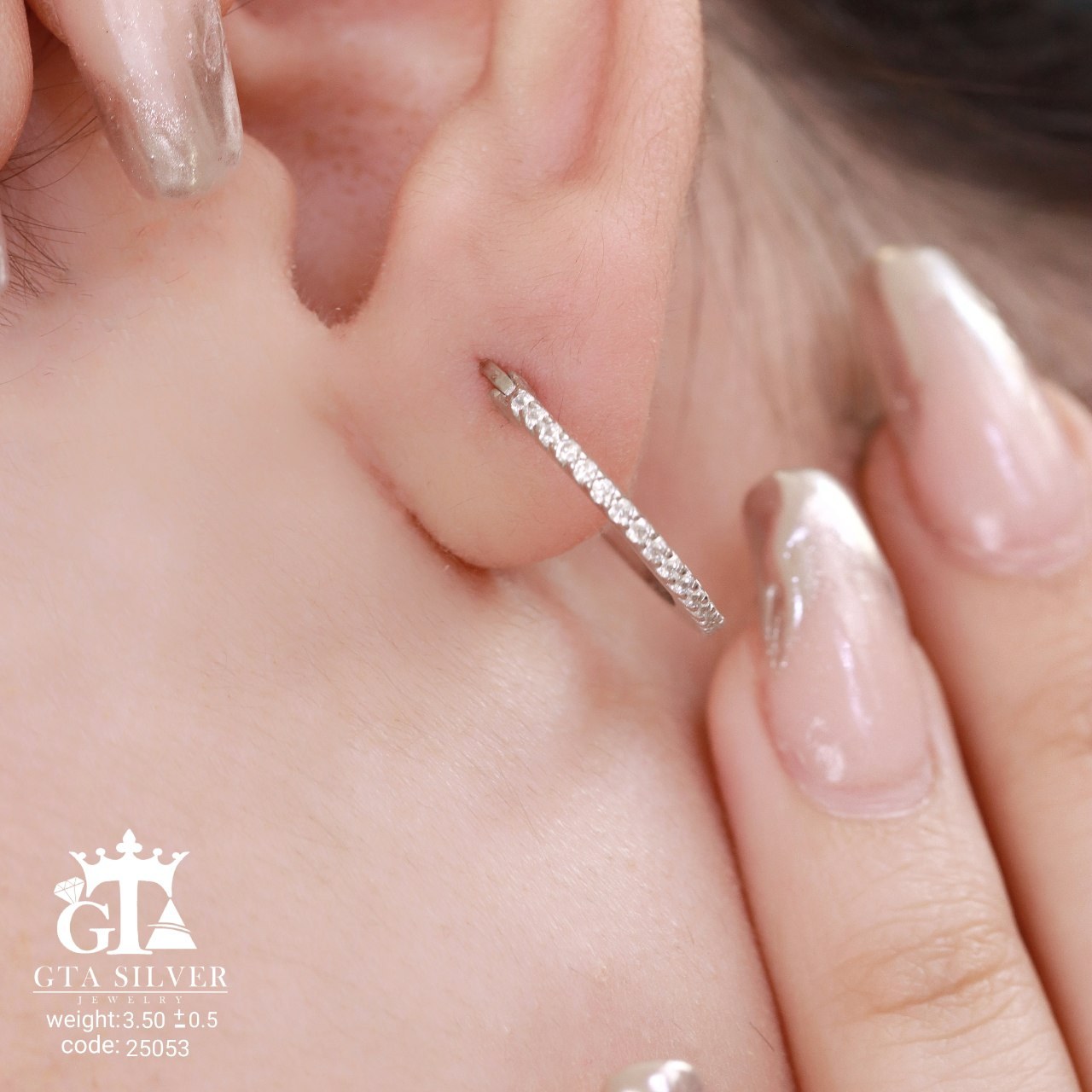 گوشواره نقره میکرو 10396-4