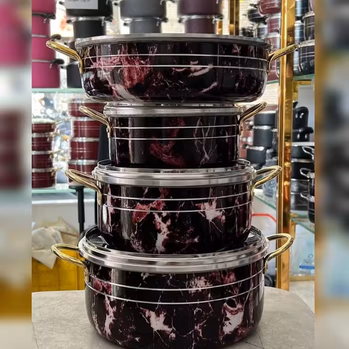 سرویس قابلمه 7 پارچه طرح سنگ برند روژینا 