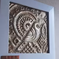 تابلو برجسته روی فلز 