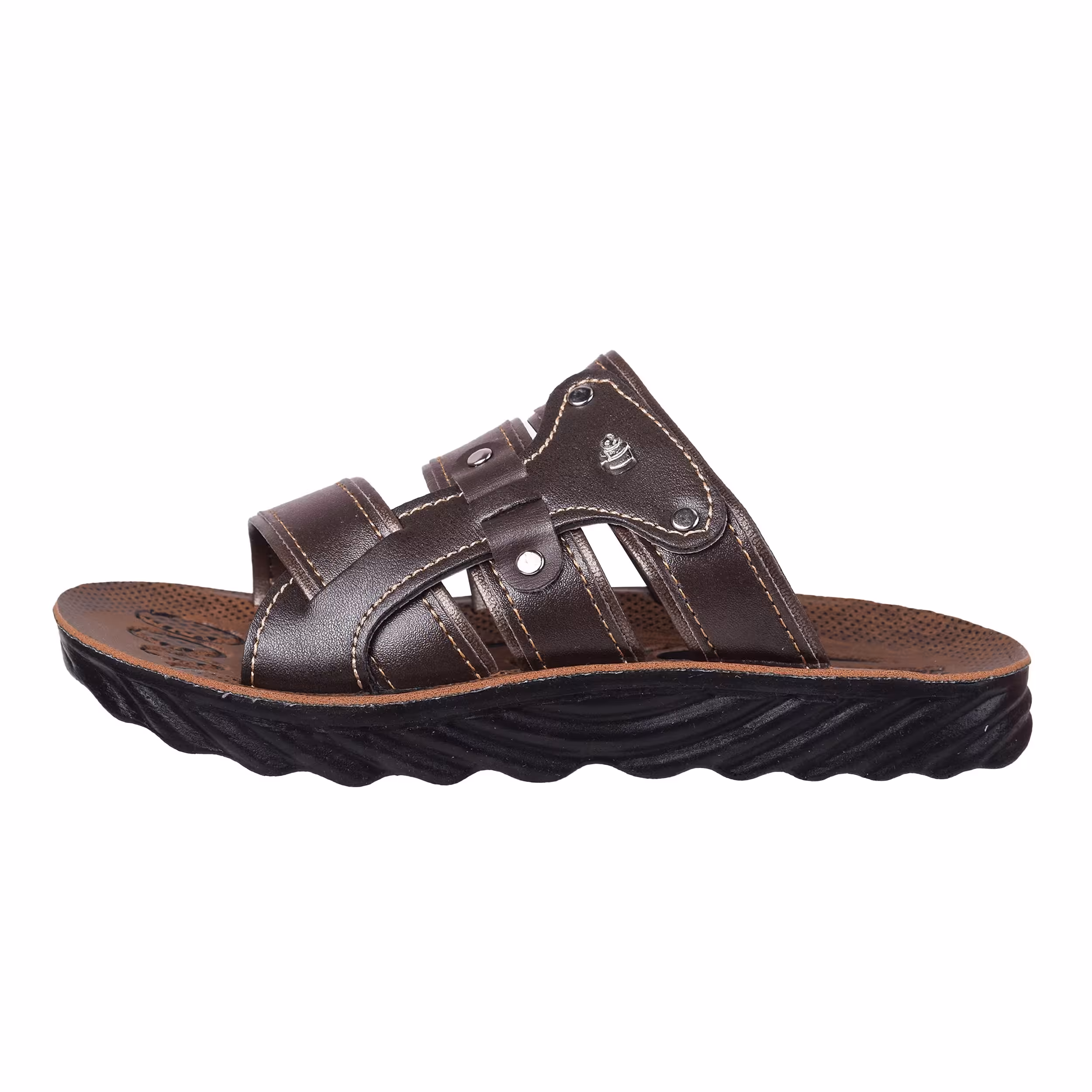 صندل پسرانه شهپر کسری105  کد 3017 قهوه ای