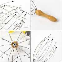 ماساژور سر  مدل  سیمی عنکبوتی با دسته چوبی بامبو مناسب افزایش گردش خون در سر 