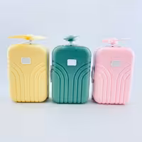 مینی فن و آیینه ال ای دی دار طرح چمدان 