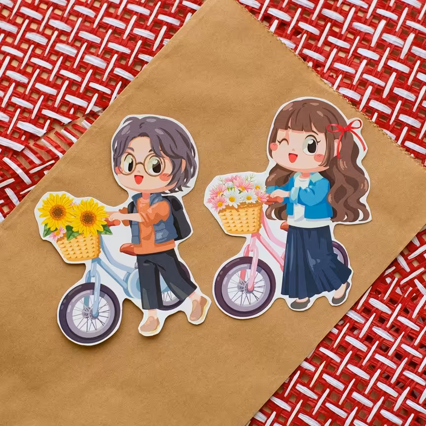 گیفت مدل دختر و پسر دوچرخه سوار  12 عددی