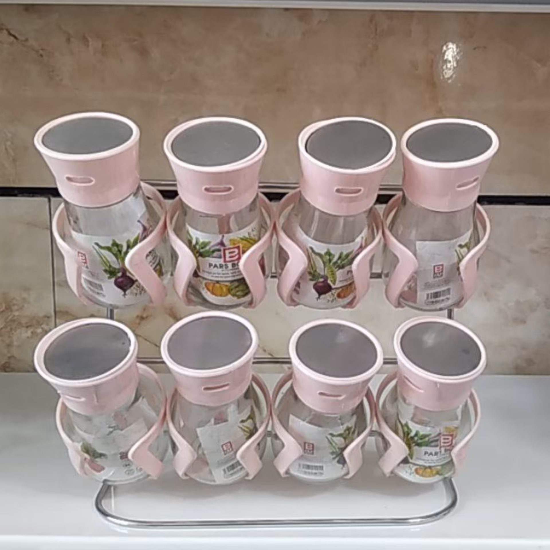 جا ادویه رومیزی 8 عددی دو طبقه