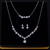 سرویس زنجیری چشم زخم نقره آکسو سری EB کد 004