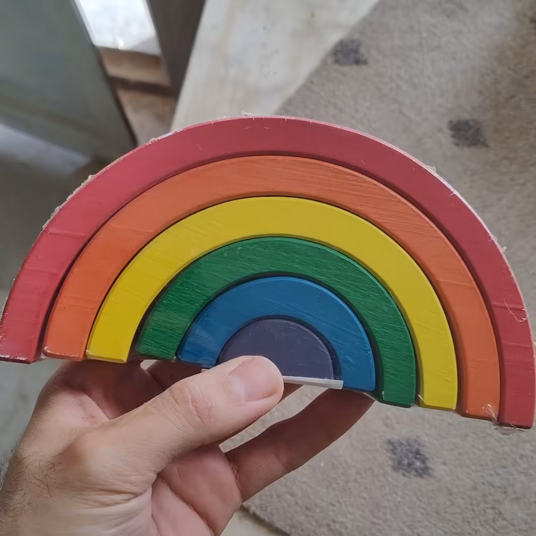 رنگین کمان چوبی مونته سوری 6 کمانه کوچک با چوب راش