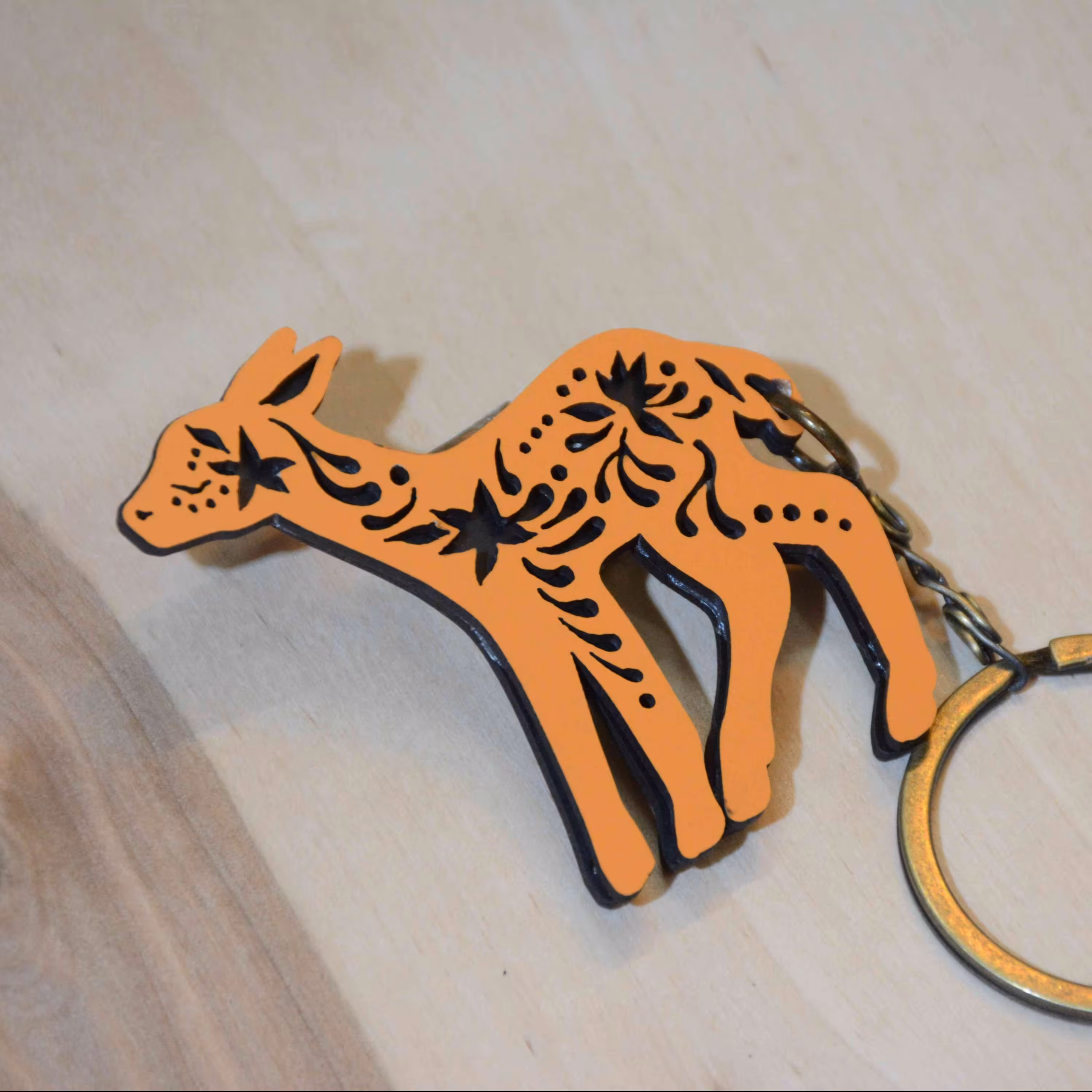 جاکلیدی چوبی دولایه رابو طرح حیوانات کد 11