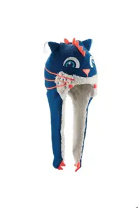 کلاه بافتنی آبی دخترانه و پسرانه بچگانه Wedze ان اسکی Beanie Monstercat Decathlon