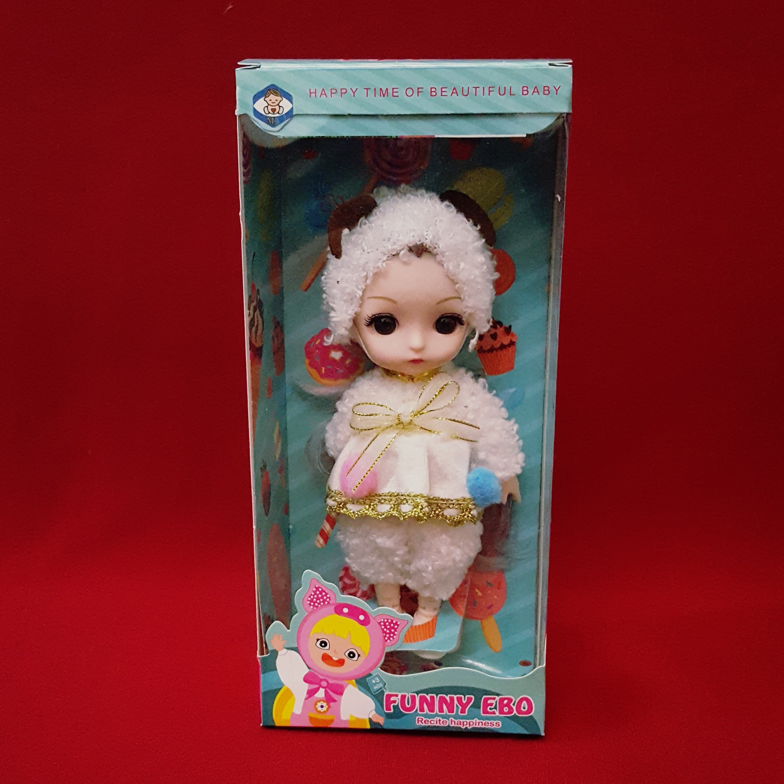 عروسک چشم تیله ای جعبه دار کد 1