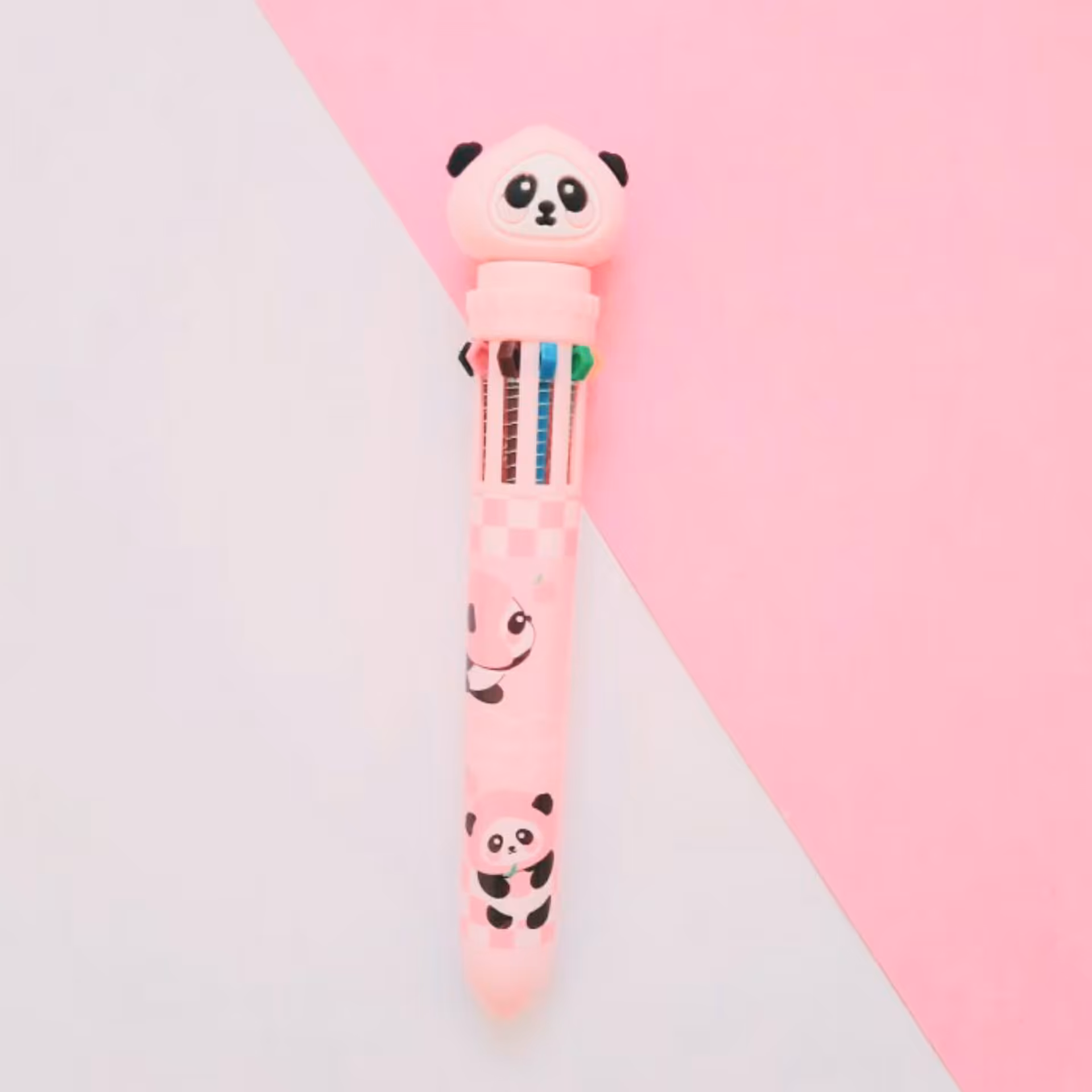 خودکار 10 رنگ طرح پاندا و هلوی کیوت 