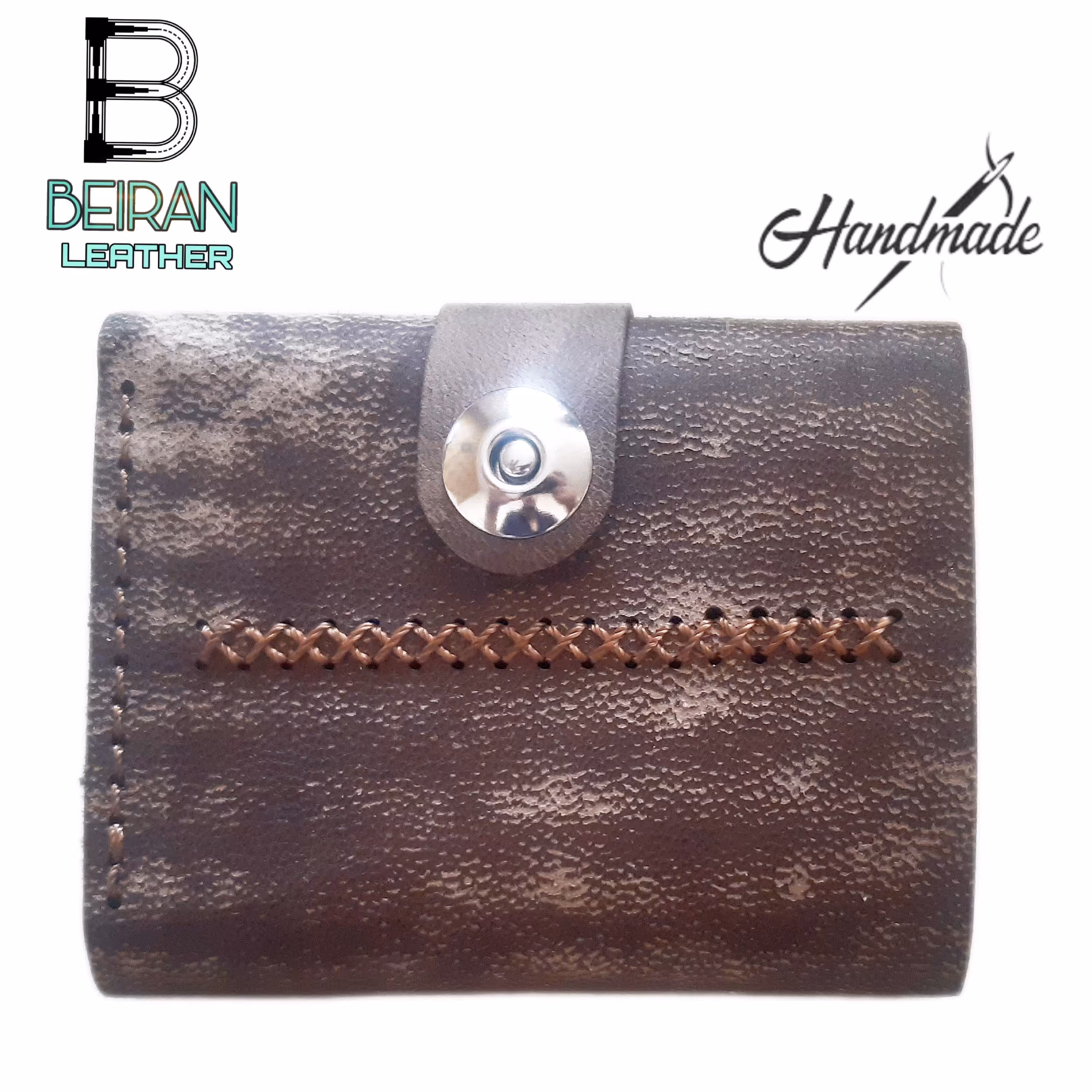 کیف جیبی کوچک چرم طبیعی بزی دستدوز چرم بیران مدل آرا