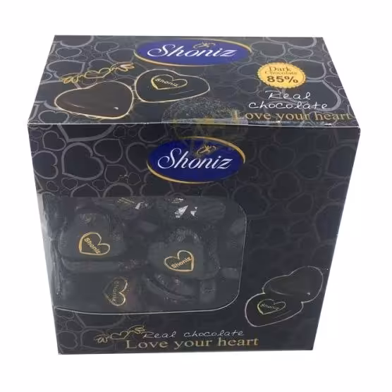 شکلات تلخ قلبی 85 درصد شونیز  (یک کیلوگرمی)