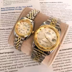 ست ساعت رولکس بن استیل دو رنگ