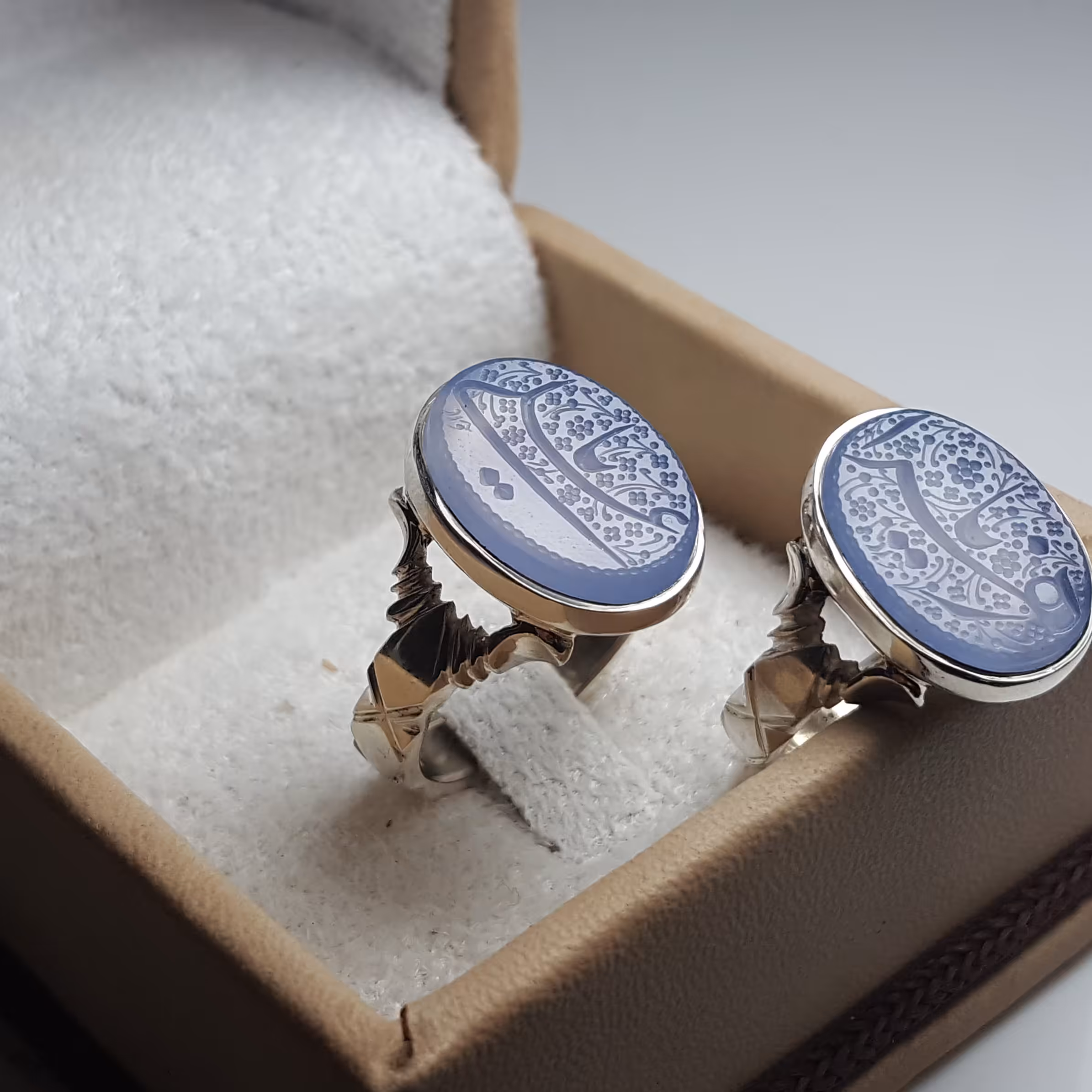 انگشتر ست مردانه و زنانه نگین اصلی یمن 