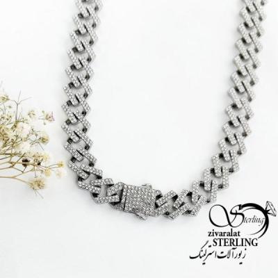 گردنبند کارتیر مجلسی نگین دار کد 17474