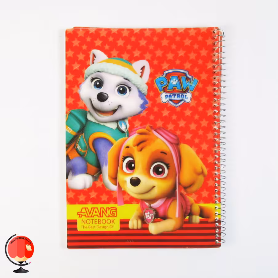 دفتر نقاشی 80 برگ سیمی طرح سگ های نگهبان جلد طلقی آونگ