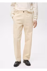 شلوار مردانه طناب پنبه بریده معمولی MANGO Man