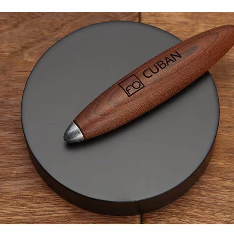 خرید خودکار فوراور مدل Cuban With Base گردویی همراه با سینی رومیزی