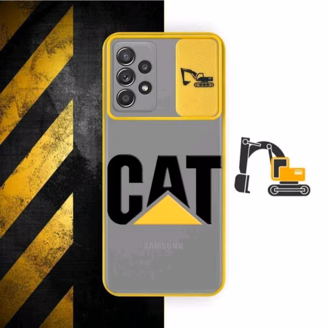 قاب گوشی سامسونگ A72 مدل CAT دارای محافظ لنز کشویی تک رنگ