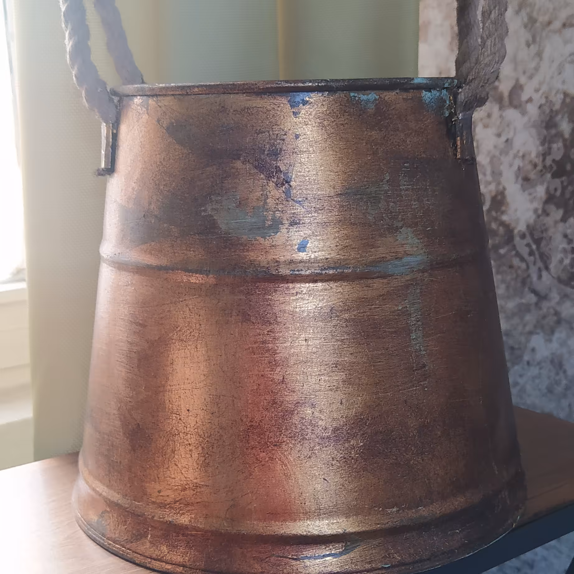 گلدان فلزی پتینه 