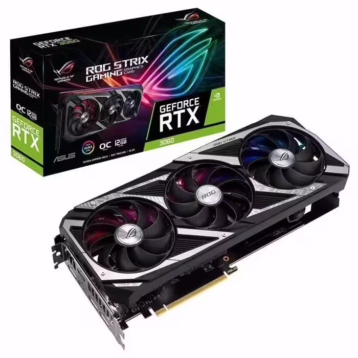 کارت گرافیک ایسوس ROG STRIX RTX3060 O12G GAMING LHR