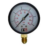گیج فشار خشک 25 بار ایستاده 6 سانت اف جی (FG)