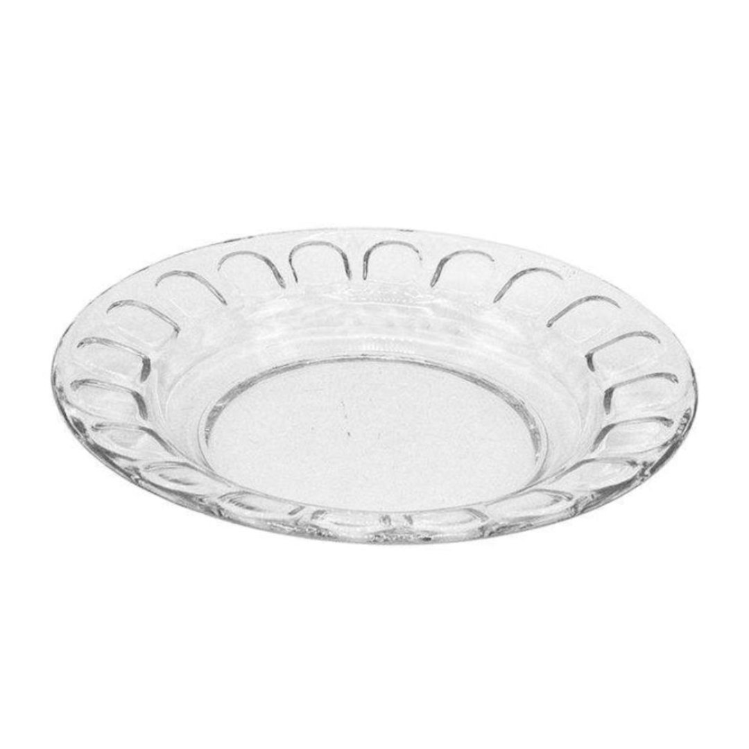 بشقاب خورشت خوری شیشه و بلور اصفهان مدل گلایل بسته 6 عددی