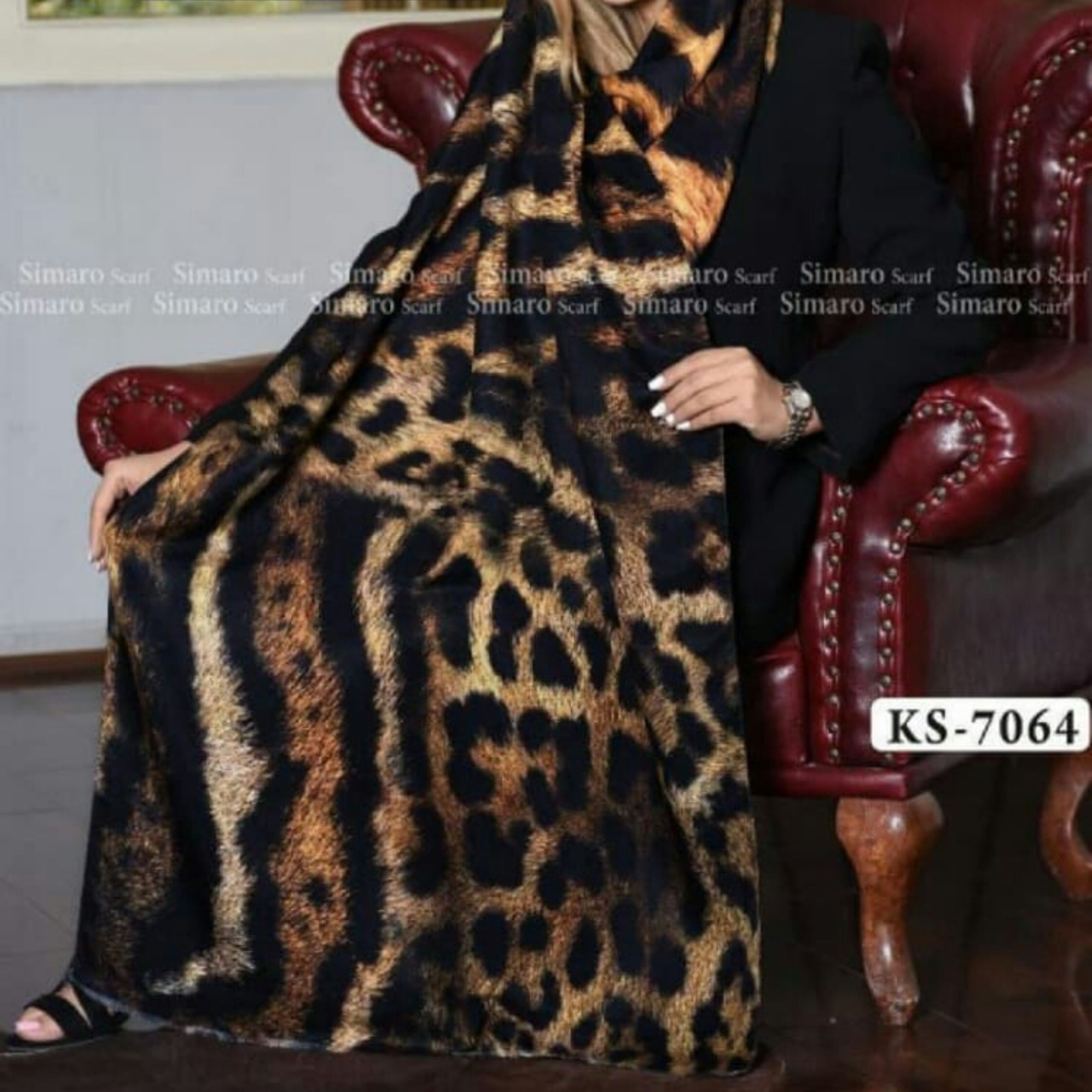 شال نخی پلنگی 047