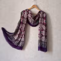 شال نخی طرحدار مارک منگو طرح سنتی