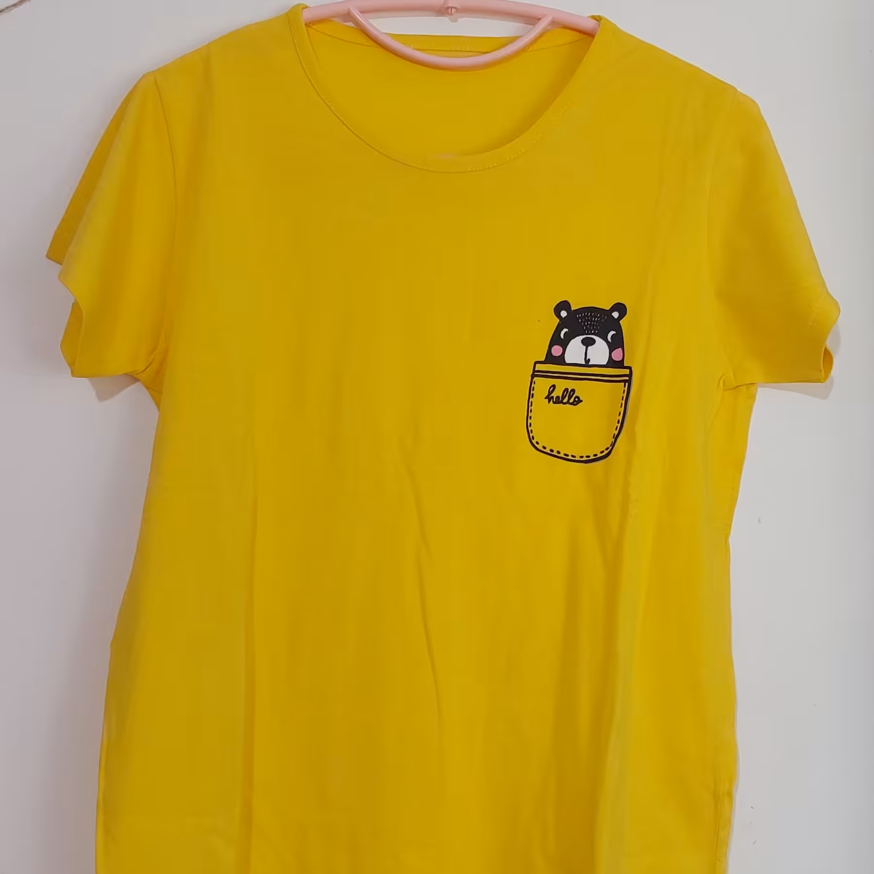 تیشرت یقه گرد نخ پنبه مدل تدی مناسب استفاده در خانه 