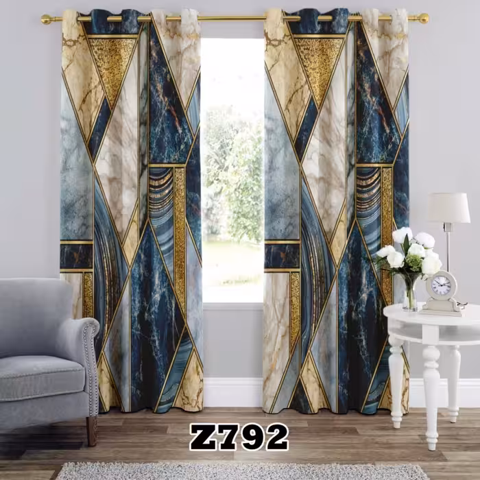 یک عدد پنل پرده آماده طرح سنگی اسپرت Z792