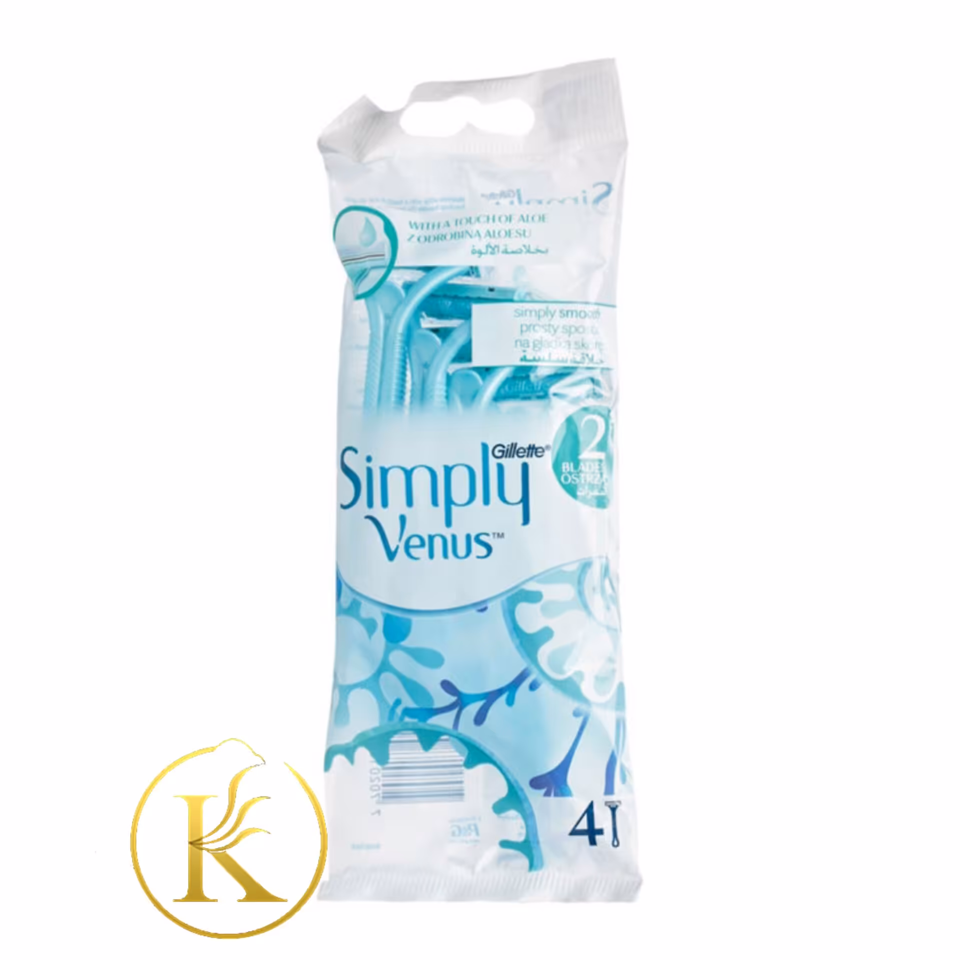 تیغ یکبار مصرف 4 عددی 2 لبه ونوس ژیلت GILLETTE SIMPLY VENUS RAZOR

