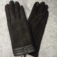 دستکش جیر با مچی چرم و سگک