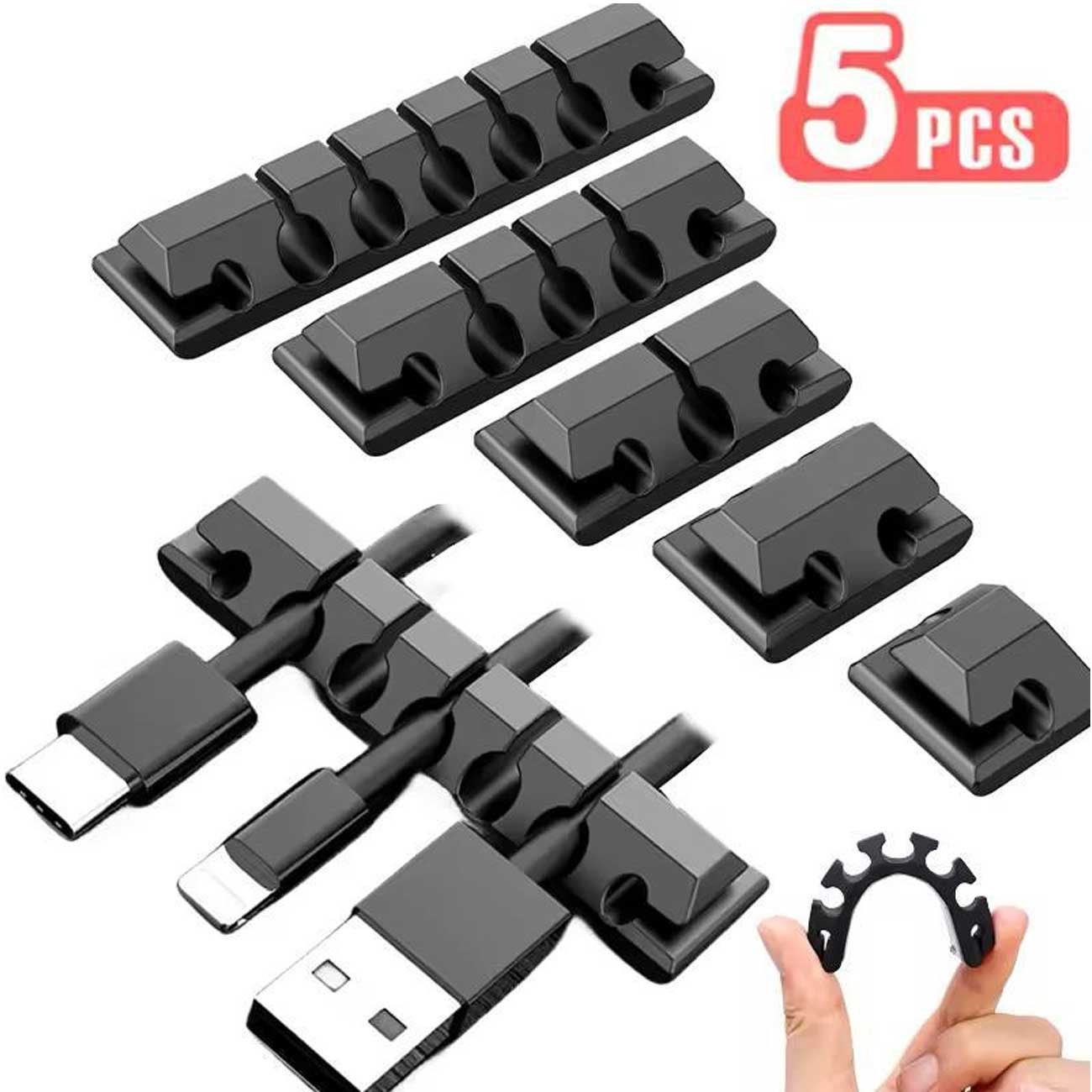 گیره نگهدارنده و نظم دهنده کابل (بسته 5 عددی)