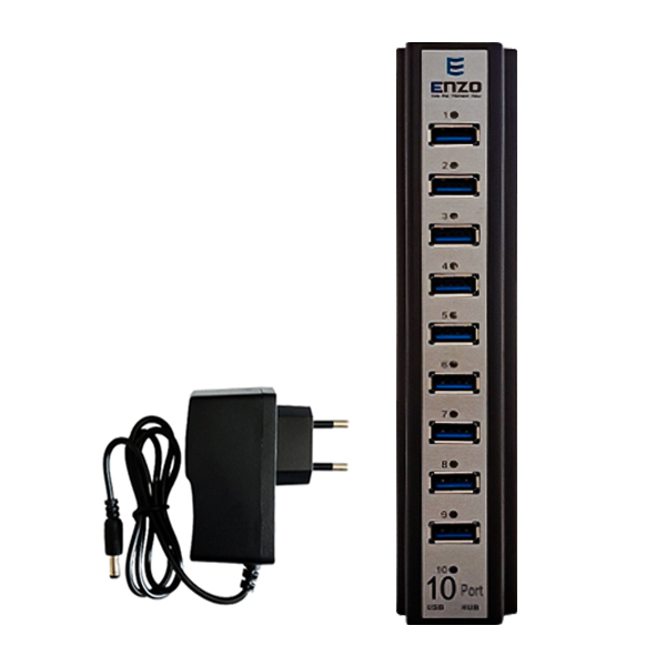 هاب آداپتوردار 10 پورت USB20 مدل UH-10A