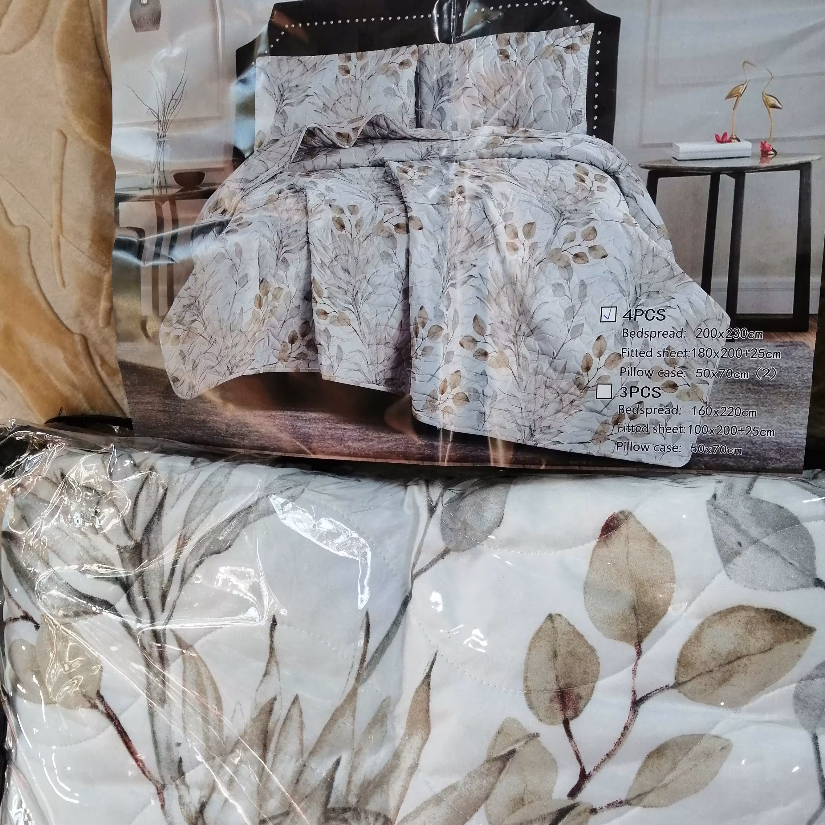 روتختی دونفره(بار جدید) پنبه دوزی خارجی جنس نخی 4 تیکه