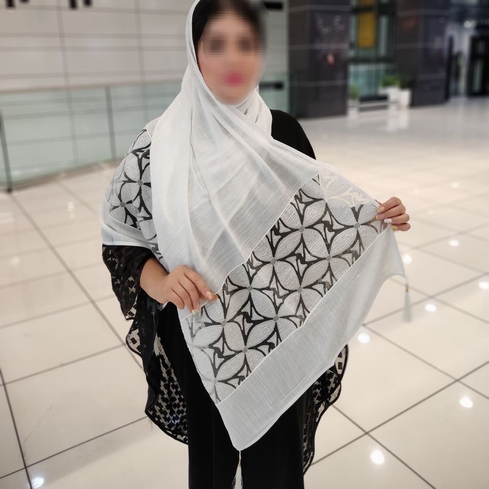 شال شاین سفید 3 طرح مختلف