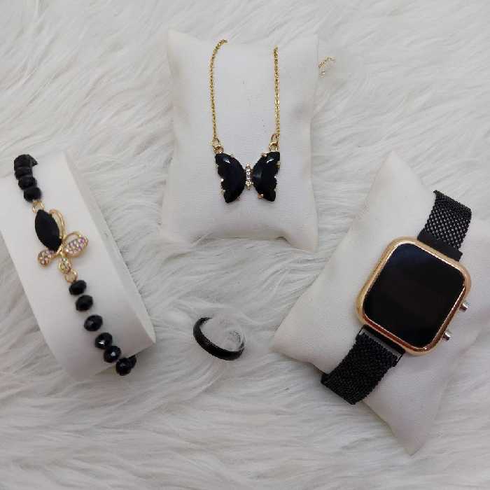 ست ساعت زنانه مشکی